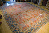 Bakhshayesh Heriz serapi 10’2" x12'6" circa 1880s. #h775