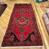 Runner shahsevan tribal   rug #380, size 10’6”x3’6”