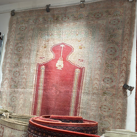 Silk #af667, size 5x6 ,  antique ottoman empire prayer
