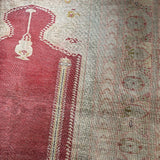 Silk #af667, size 5x6 ,  antique ottoman empire prayer