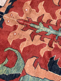 KAZAK wool/ wool vintage 9x12, #y22826