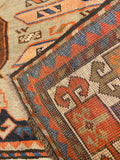 Caucasian , #t884,Eagle  Kazak 4,2” x8,9” , mid 1800s